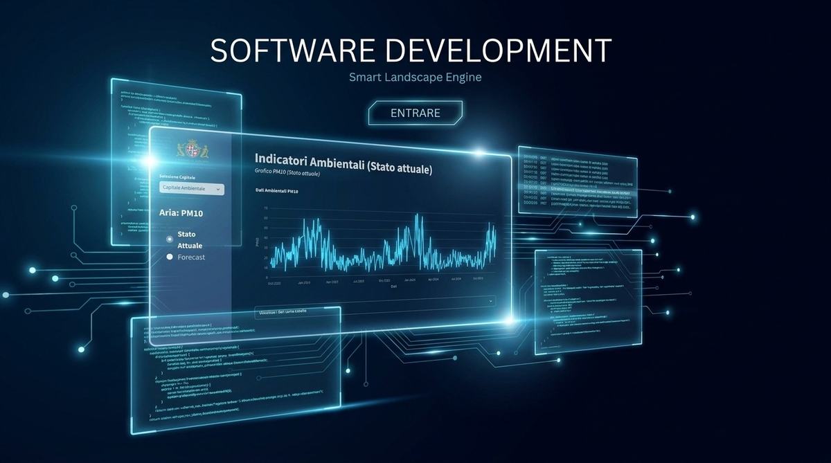 Sviluppo software innovativo con Smart Landscape Engine per monitoraggio ambientale e previsioni. Soluzioni digitali personalizzate.